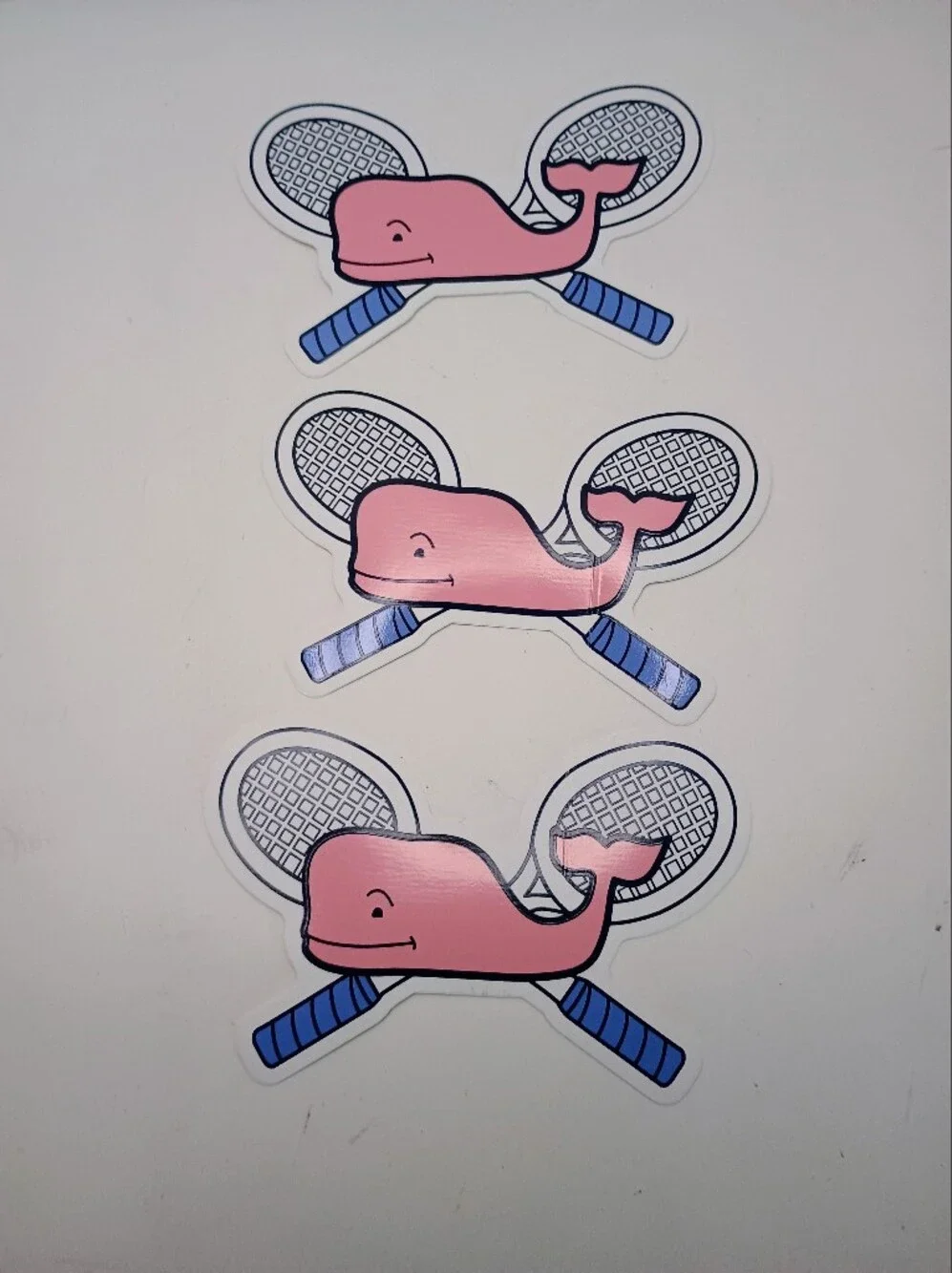 Vineyard Vines Pink Flamingo Tennis Sticker 3 Stickers